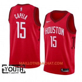 Maillot NBA Houston Rockets Clint Capela 15 2018-19 Nike Rouge Swingman - Enfant